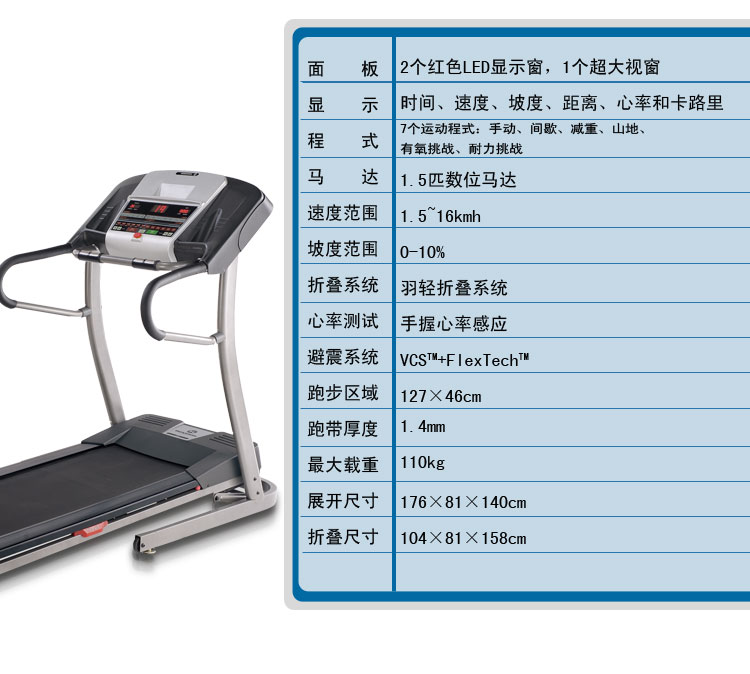 乔山(horizon)822t 家用跑步机