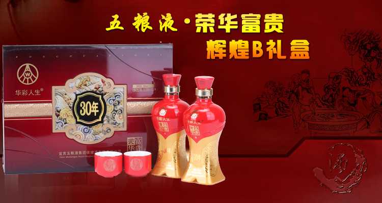 【四川华彩人生白酒】五粮液荣华富贵辉煌礼盒【图片