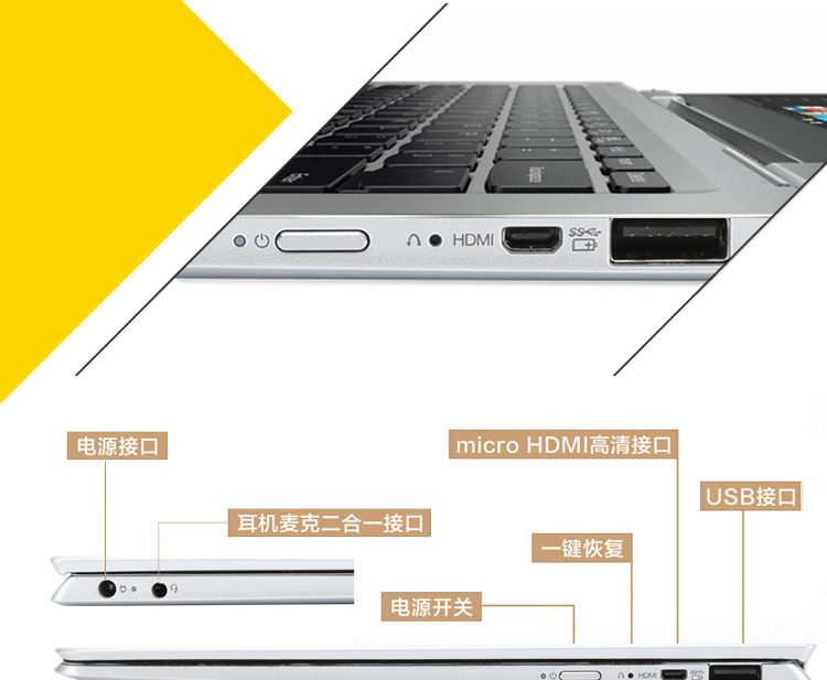 【联想yoga710-14ikbgoci57200u4g25610h金笔记本】()