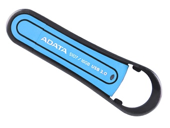 威刚（ADATA）S107 USB3.0防水抗震U盘（蓝色）（16GB）