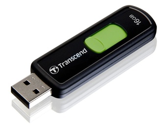 创见（Transcend）JetFlash500伸缩式U盘（黑色）（16GB）
