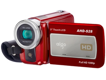 爱国者（aigo）AHD-S28数码摄像机（红色）
