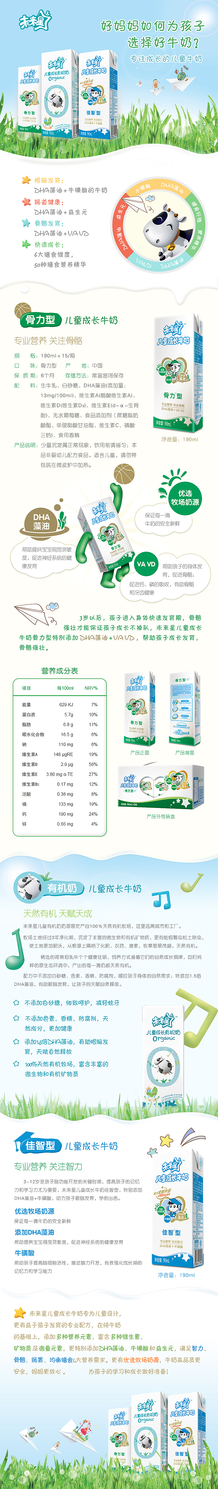 奶牛奶】蒙牛未来星儿童成长牛奶骨力型190ml*15盒【图片 价格 品牌