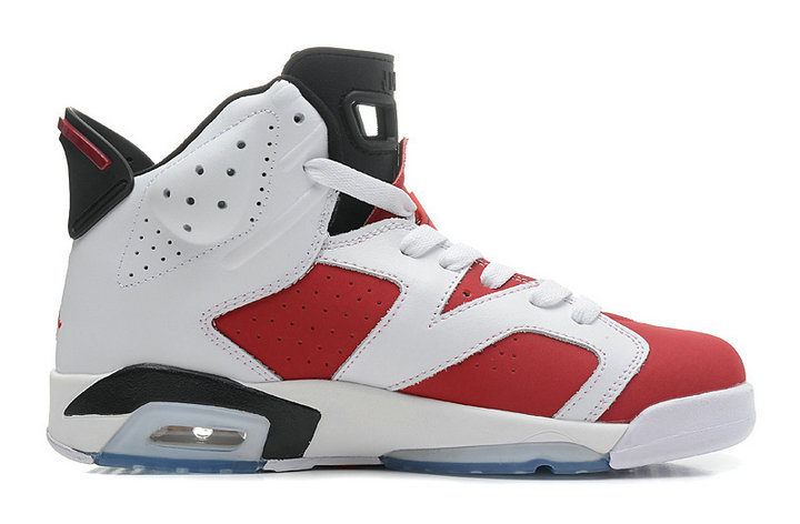 乔丹6代篮球鞋男女款(白锐利红 42)