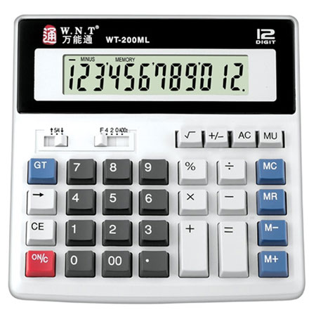 n.t)wt-200ml 万能通桌面型计算器