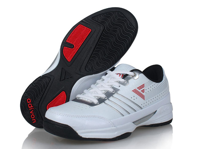 阿迪王(adivon)by7102-1女士经典网球鞋(白/黑/红色)(37)