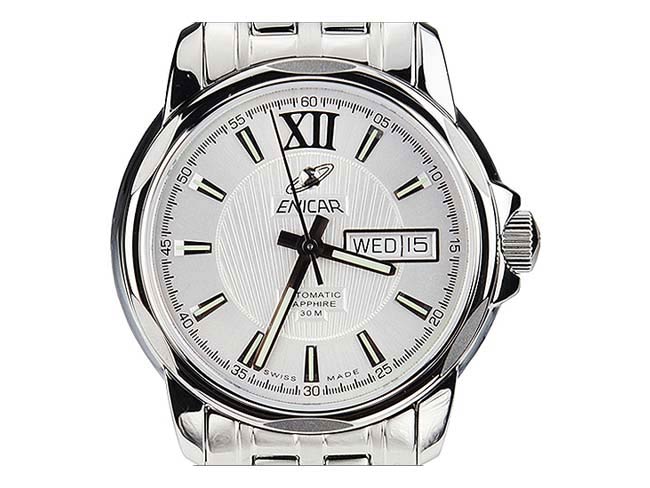 英纳格(enicar)经典自动系列3168-50-312aa机械男表(白色)